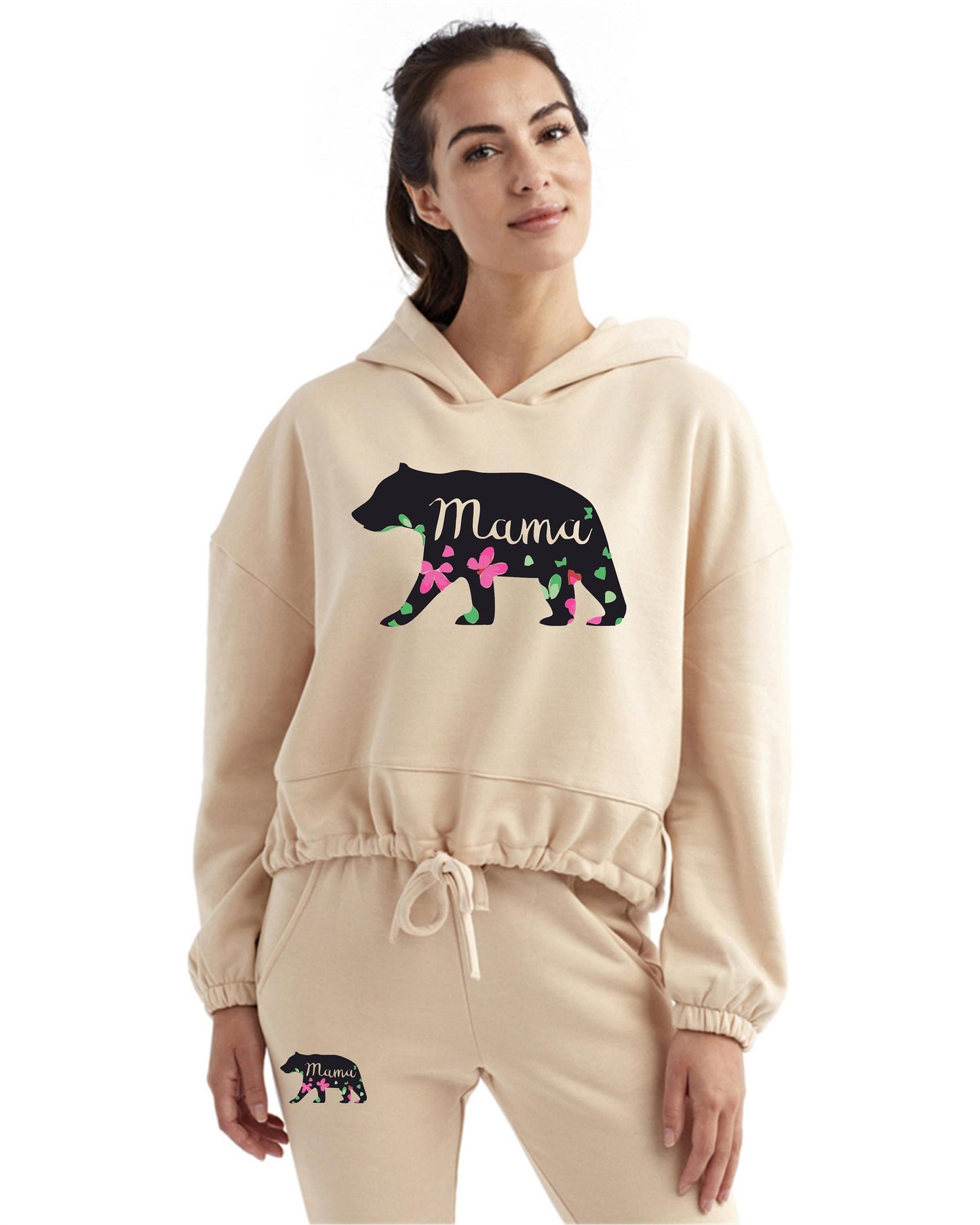 Mama Bear Ladies Cropped Sweatsuit
