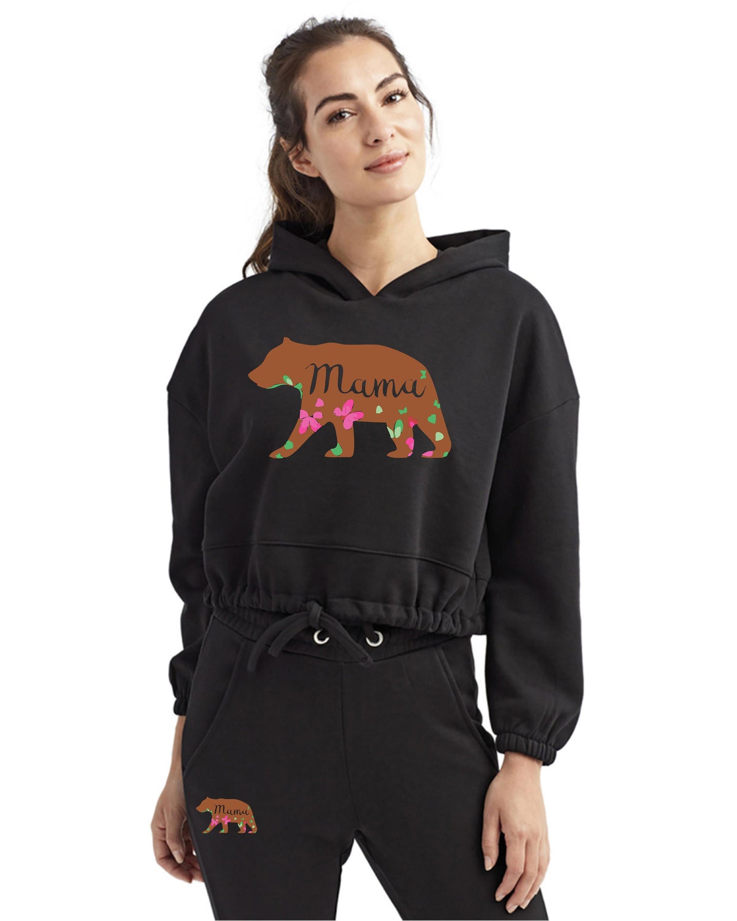 Mama Bear Ladies Cropped Sweatsuit