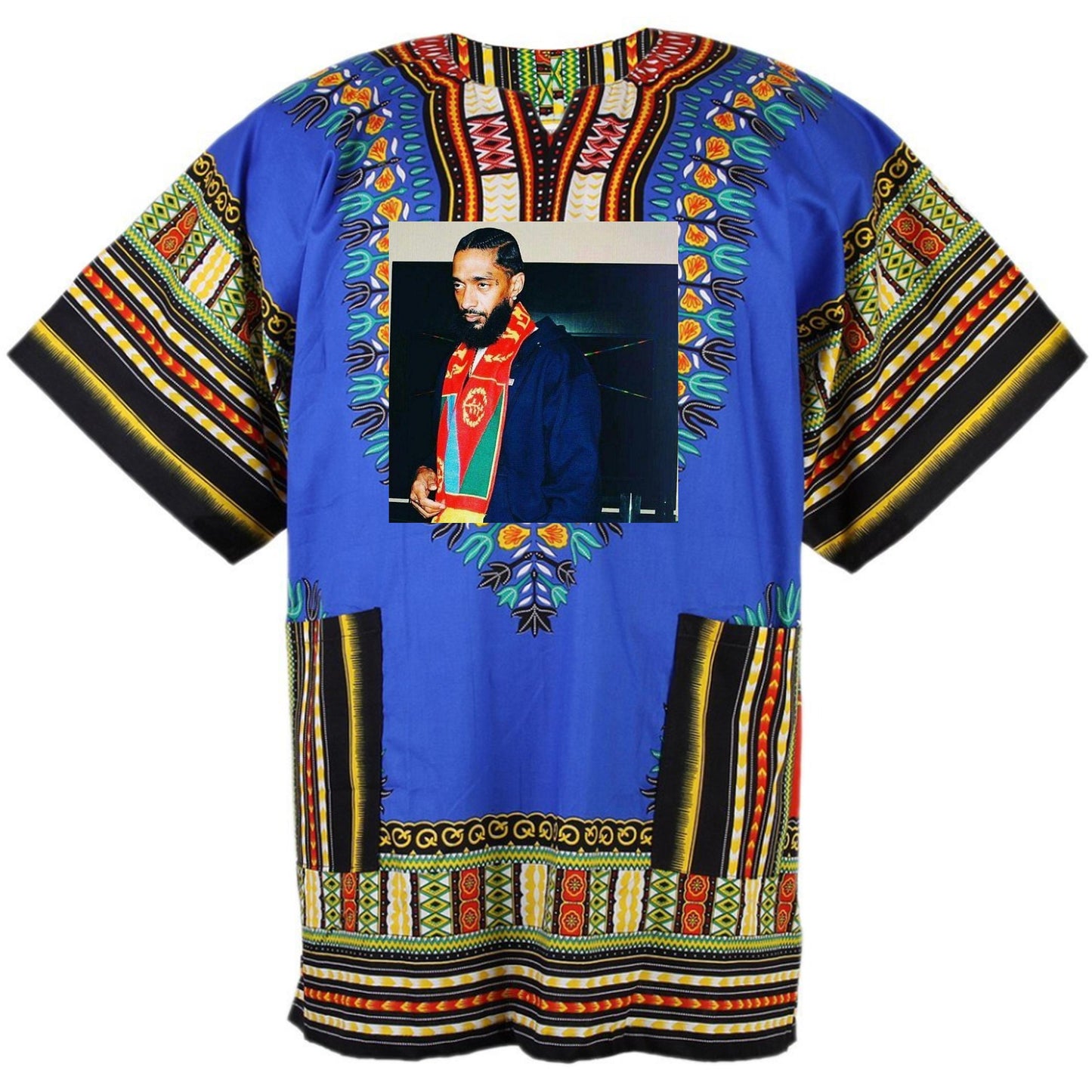 Nipsey Hussle the Real Ermias Asghedom Art on a Dashiki Shirt