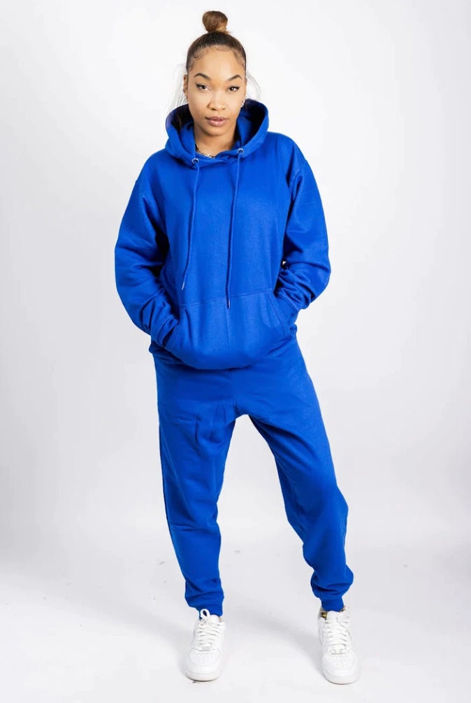 Royal Blue Hoodie & Joggers Unisex Sweatsuit