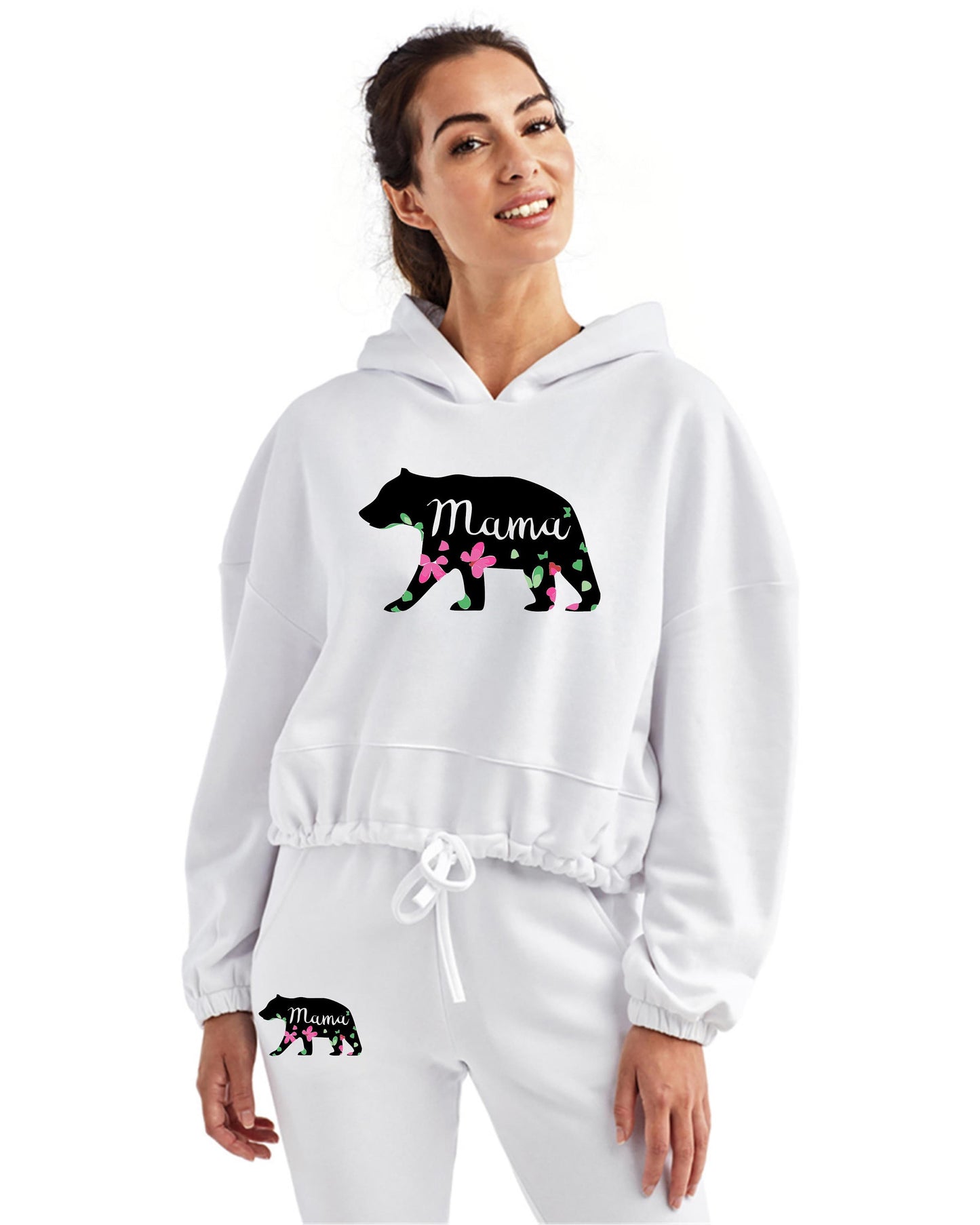 Mama Bear Ladies Cropped Sweatsuit