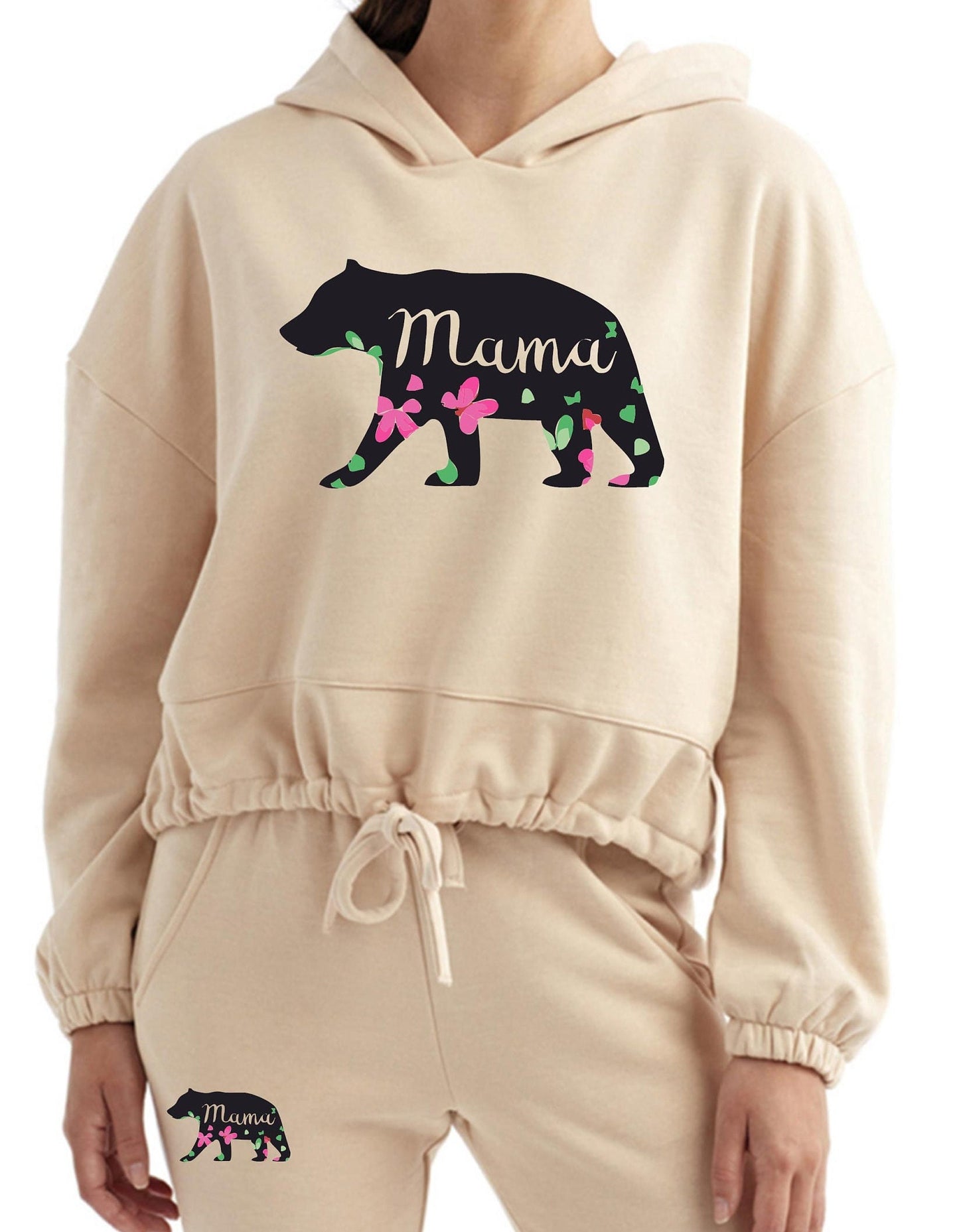 Mama Bear Ladies Cropped Sweatsuit
