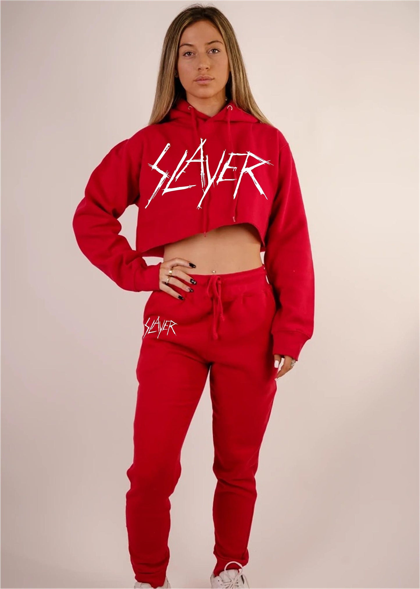SLAYER Ladies Cropped Sweatsuit hoodies
