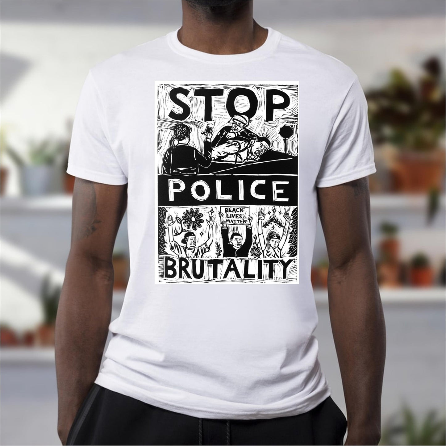 STOP POLICE BRUTALITY Black Lives Matter Protect T-shirt