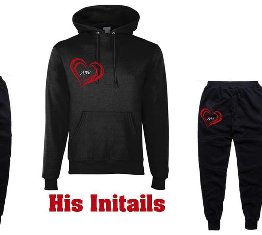 His and hers Valentine’s Day track suits