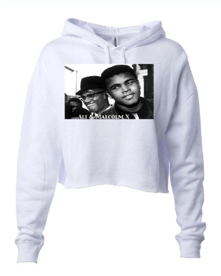 Muhammad Ali and Malcolm X Women's Crop Top Hoodie