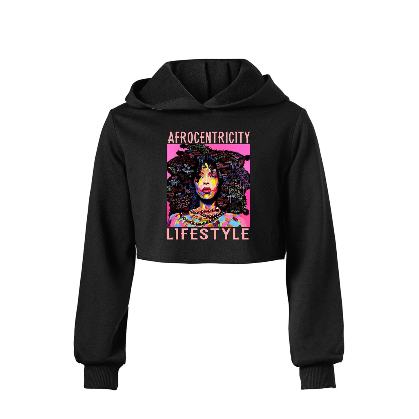 Erykah Badu Afrocentricity Lifestyle Crop Top Hoodie