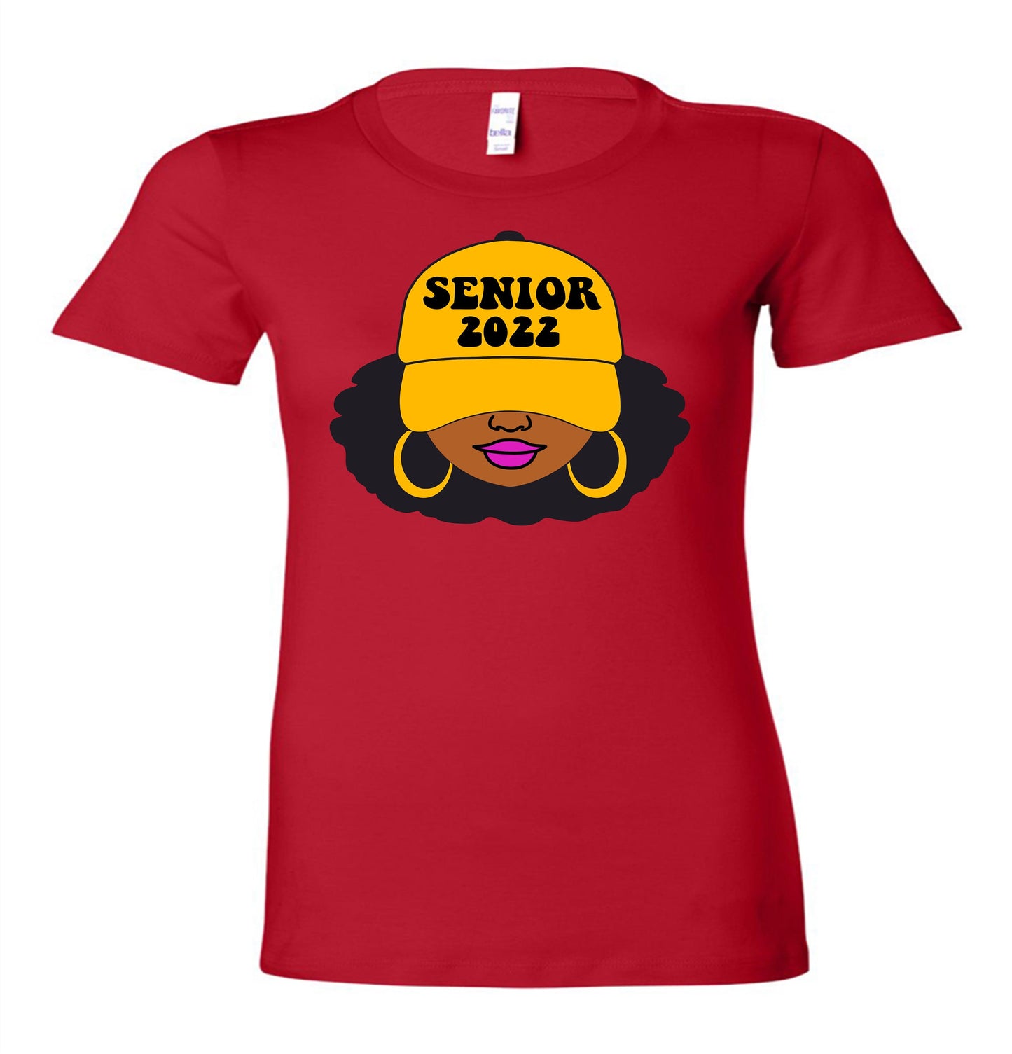 Female Graduation Melanin Afrocentric women's 2022 senior form fitting shirt  Gradation gift