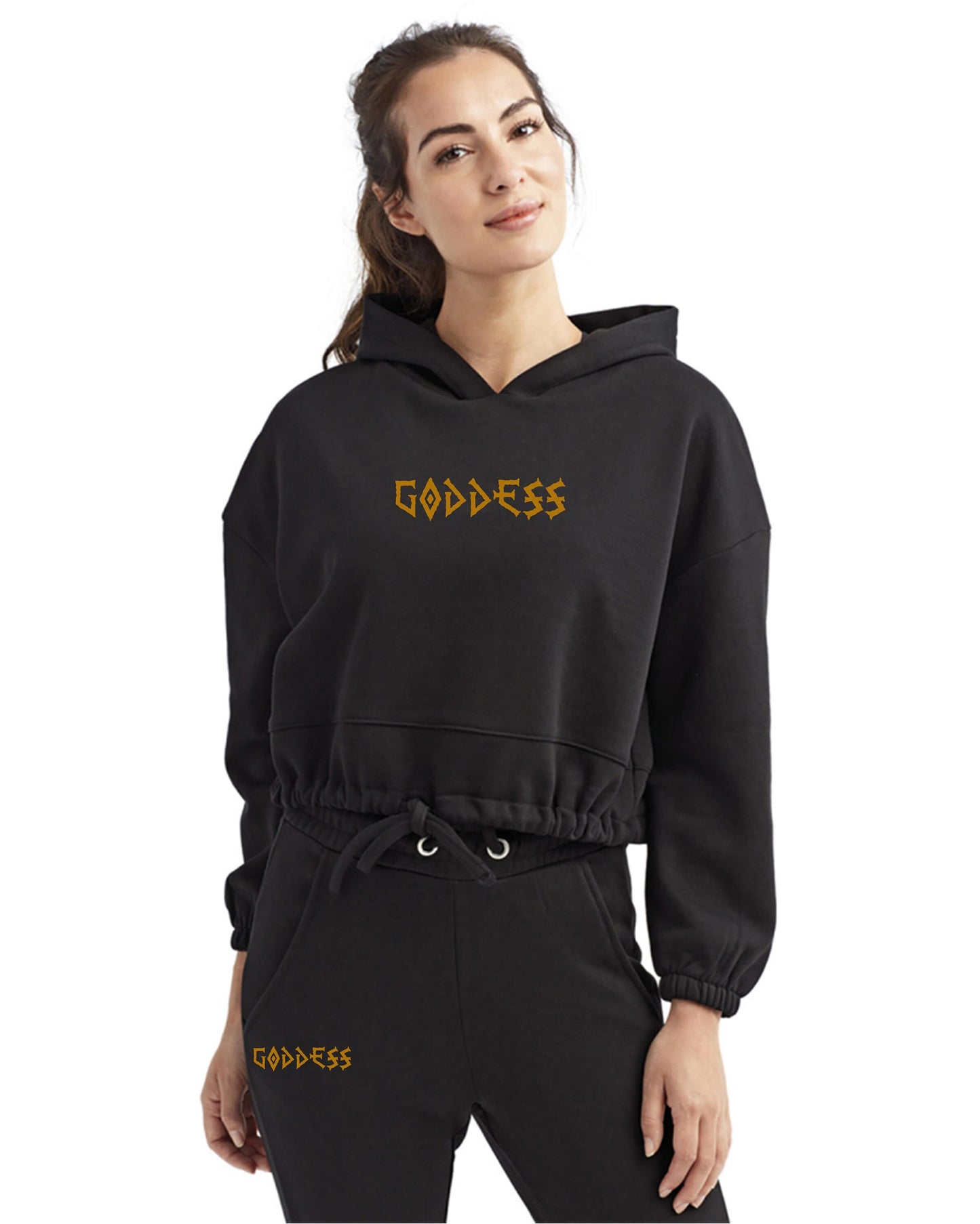 Goddess Ladies Cropped Sweatsuit