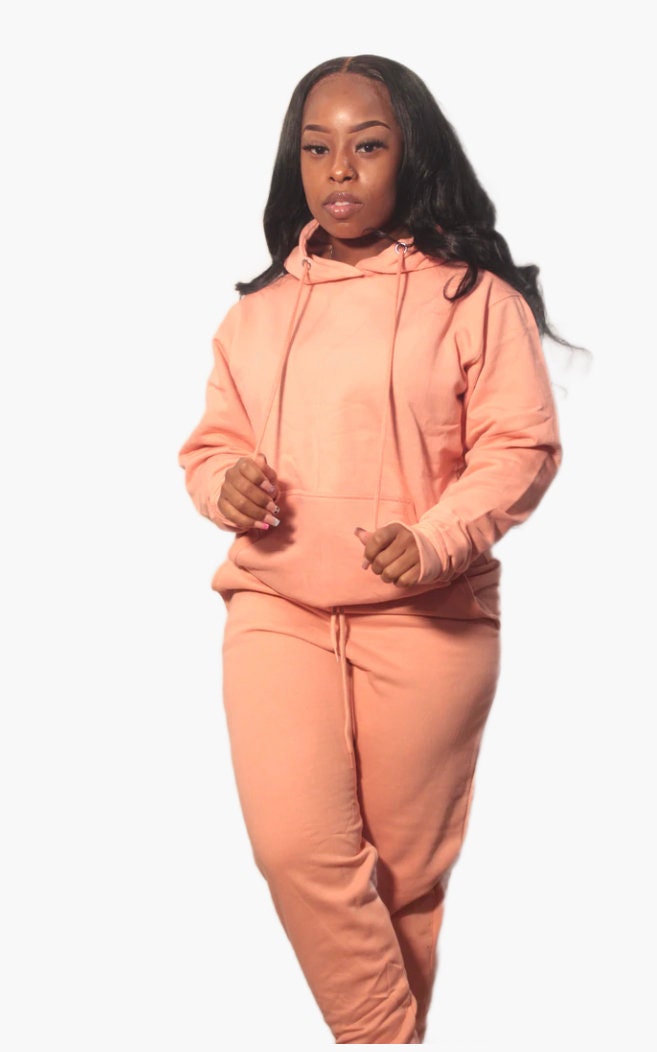 Peach Hoodie & Joggers Unisex Sweatsuit