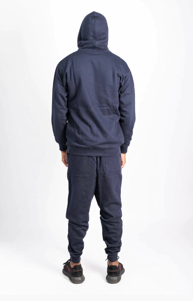 Navy Blue Hoodie & Joggers Unisex Sweatsuit