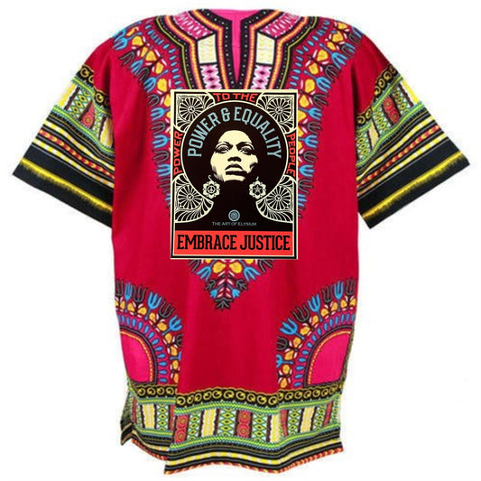 Angela Davis Black Panther Power To The People  African Dashiki Shirt