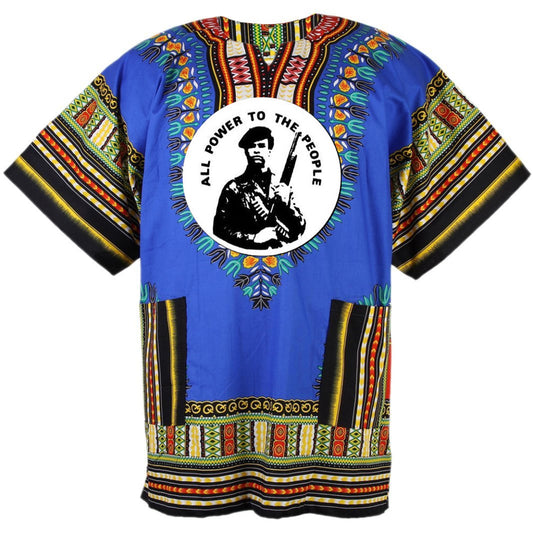 Huey P. Newton Black Panther Power To The People  African Dashiki Shirt