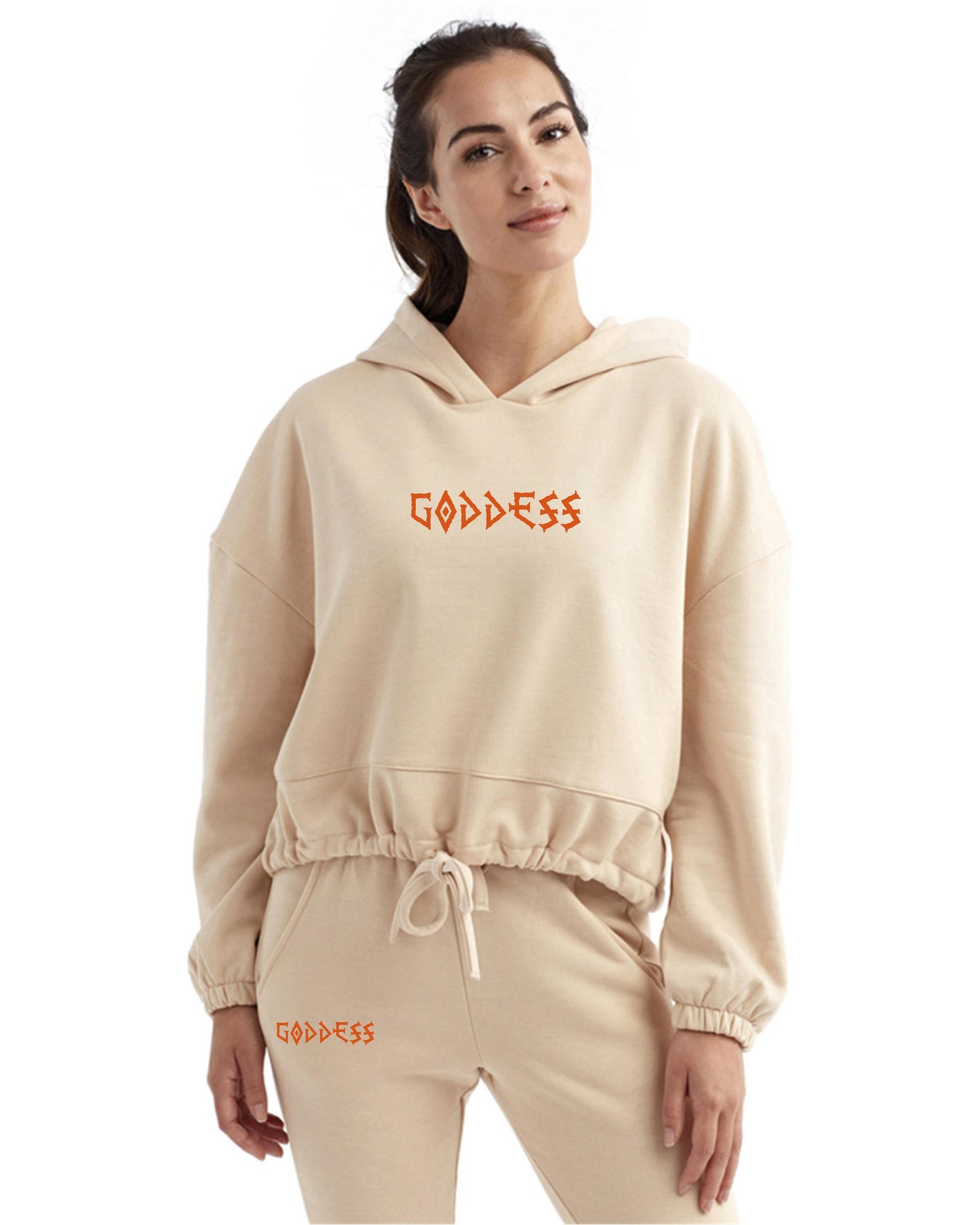 Goddess Ladies Cropped Sweatsuit