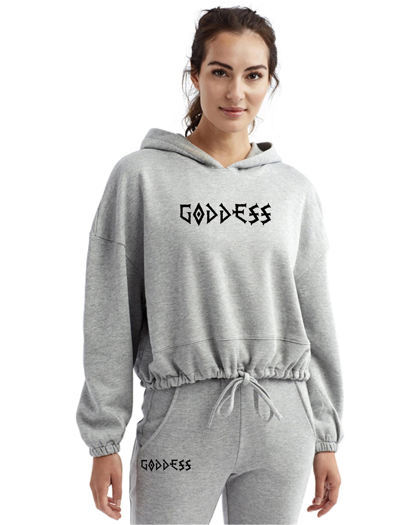 Goddess Ladies Cropped Sweatsuit