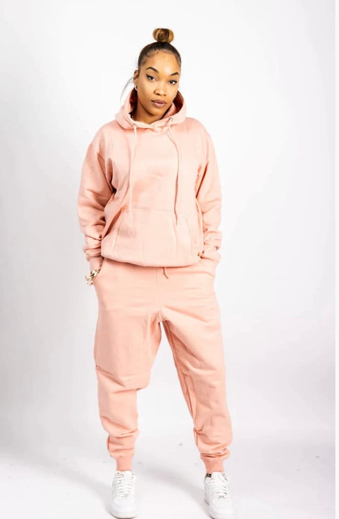 Peach Hoodie & Joggers Unisex Sweatsuit