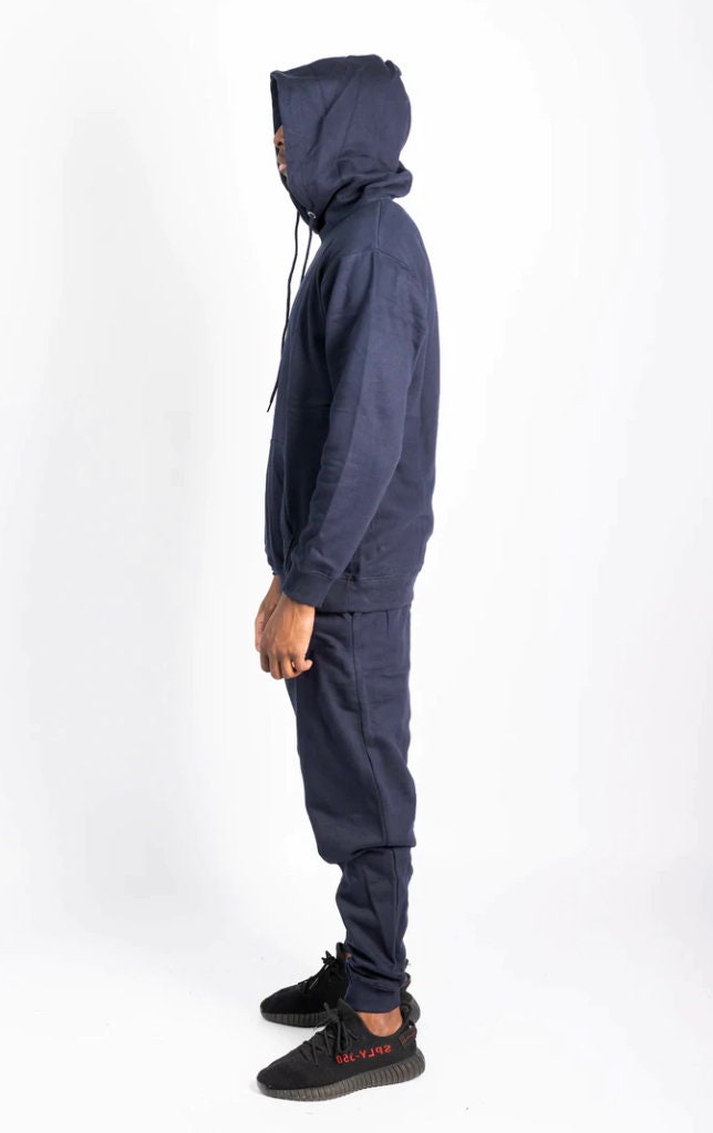 Navy Blue Hoodie & Joggers Unisex Sweatsuit